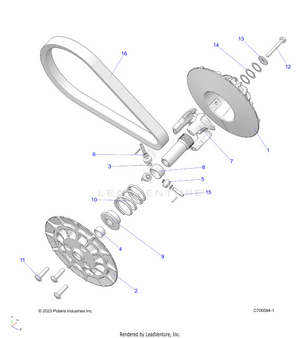 Drive Train, Secondary Clutch - R24t6a99a1/b1 T6ead/bd/am/bm/a9/b9 (c700594-1) Schematic