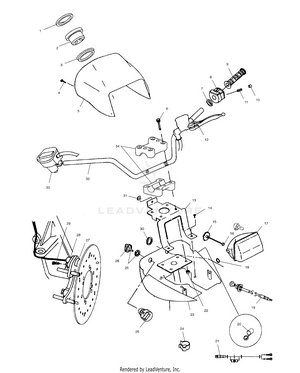 Handlebar And Headlight Pod - A03ch68aa/ac/af/ah/al (4975557555c01) Schematic