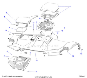Body, Dash, Upper - Z25r4d2kak/bk/aj/bj/am/bm (c750837) Schematic