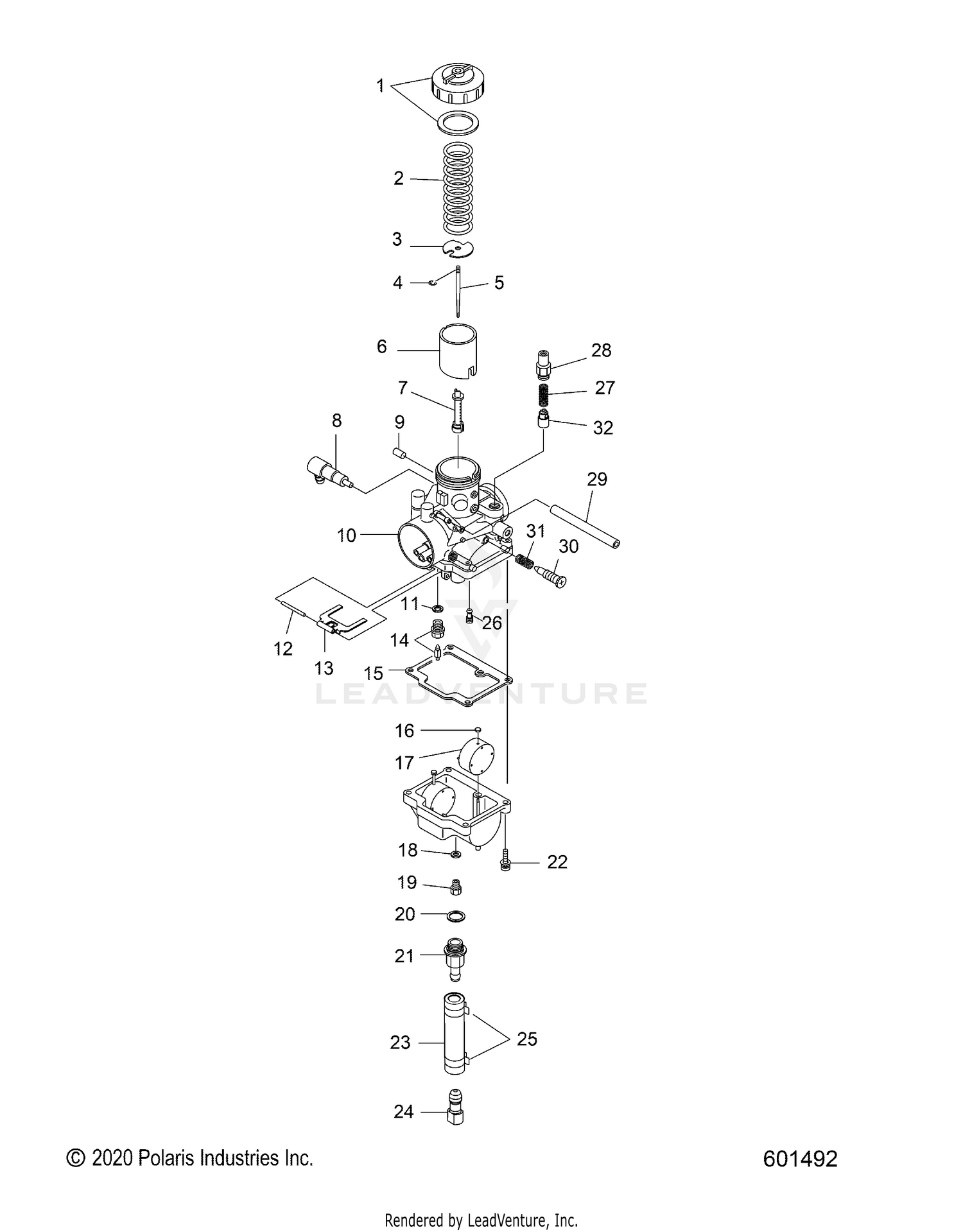 ENGINE, CARBURETOR - S22CBA5TSL (601492)