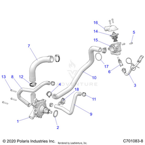 Engine, Waterpump And Bypass - G21g4e99nw (c701083-8) Schematic
