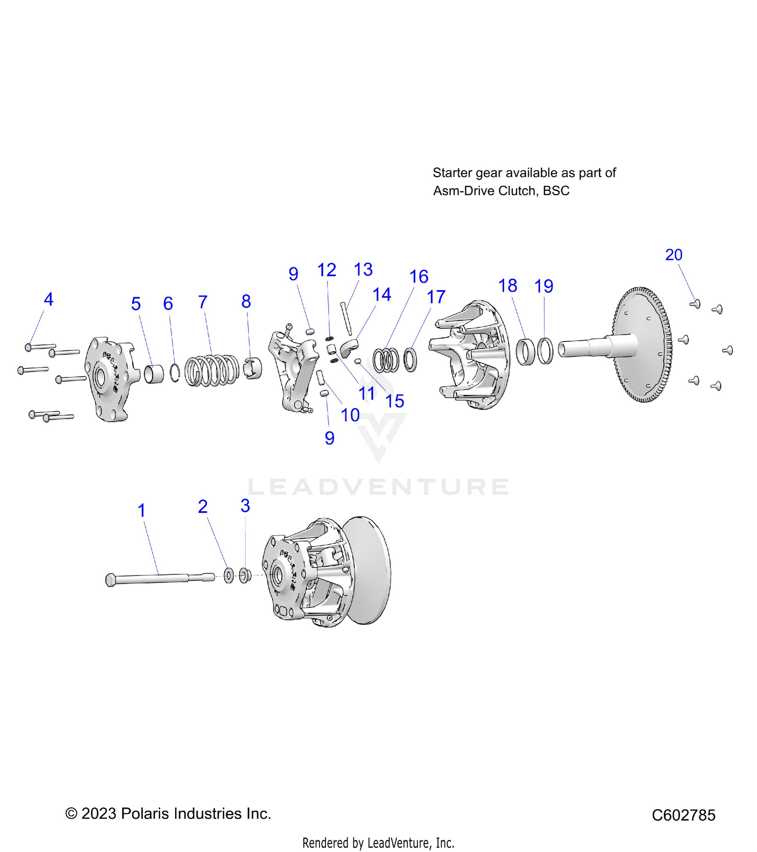 DRIVE TRAIN, CLUTCH, PRIMARY - S26TDZ8RS (C602785)