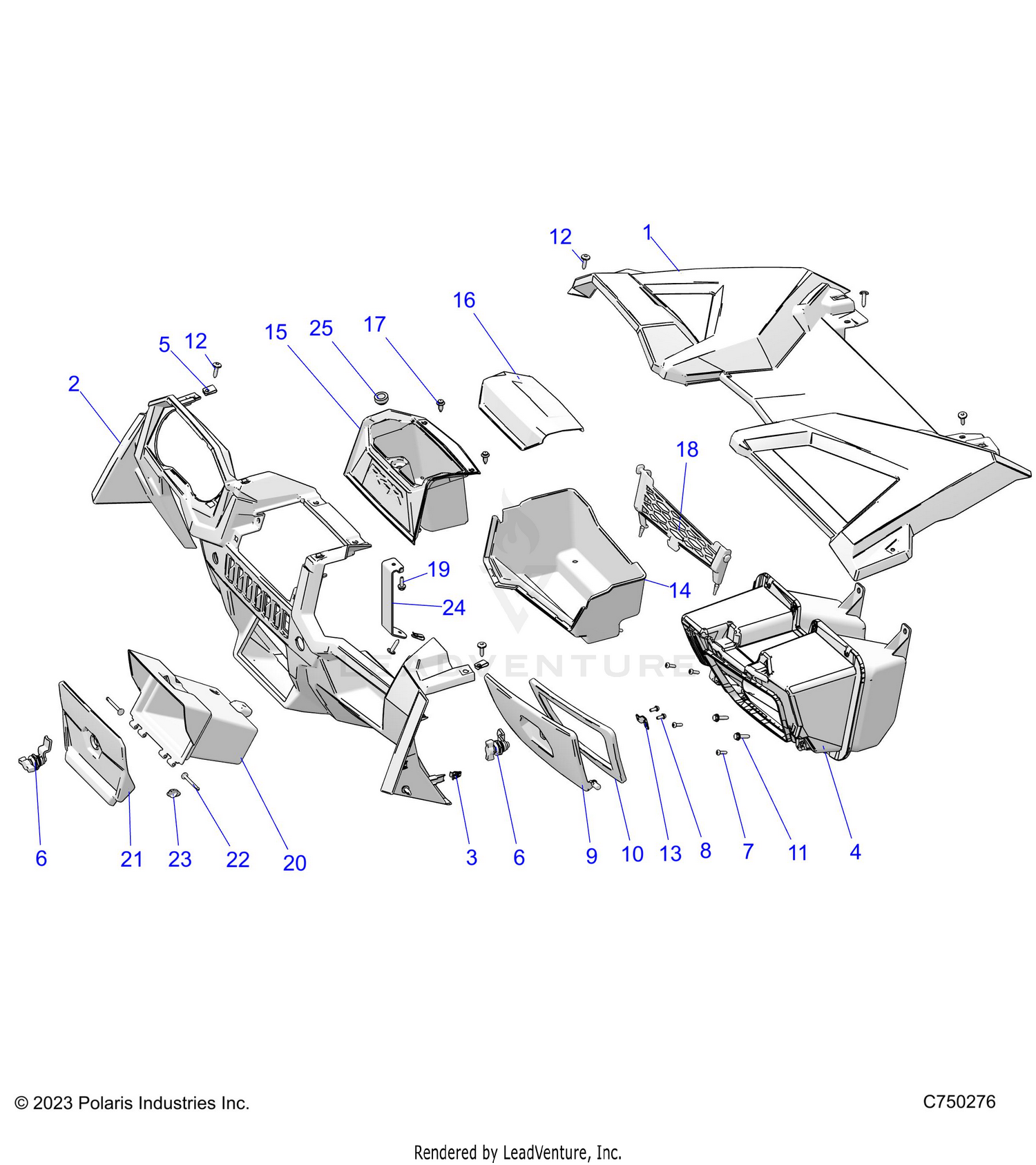BODY, DASH AND GLOVEBOX - Z26ASE99P5 (C750276)