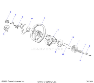 Steering, Wheel - Z25r4d2kak/bk/aj/bj/am/bm (c750957) Schematic