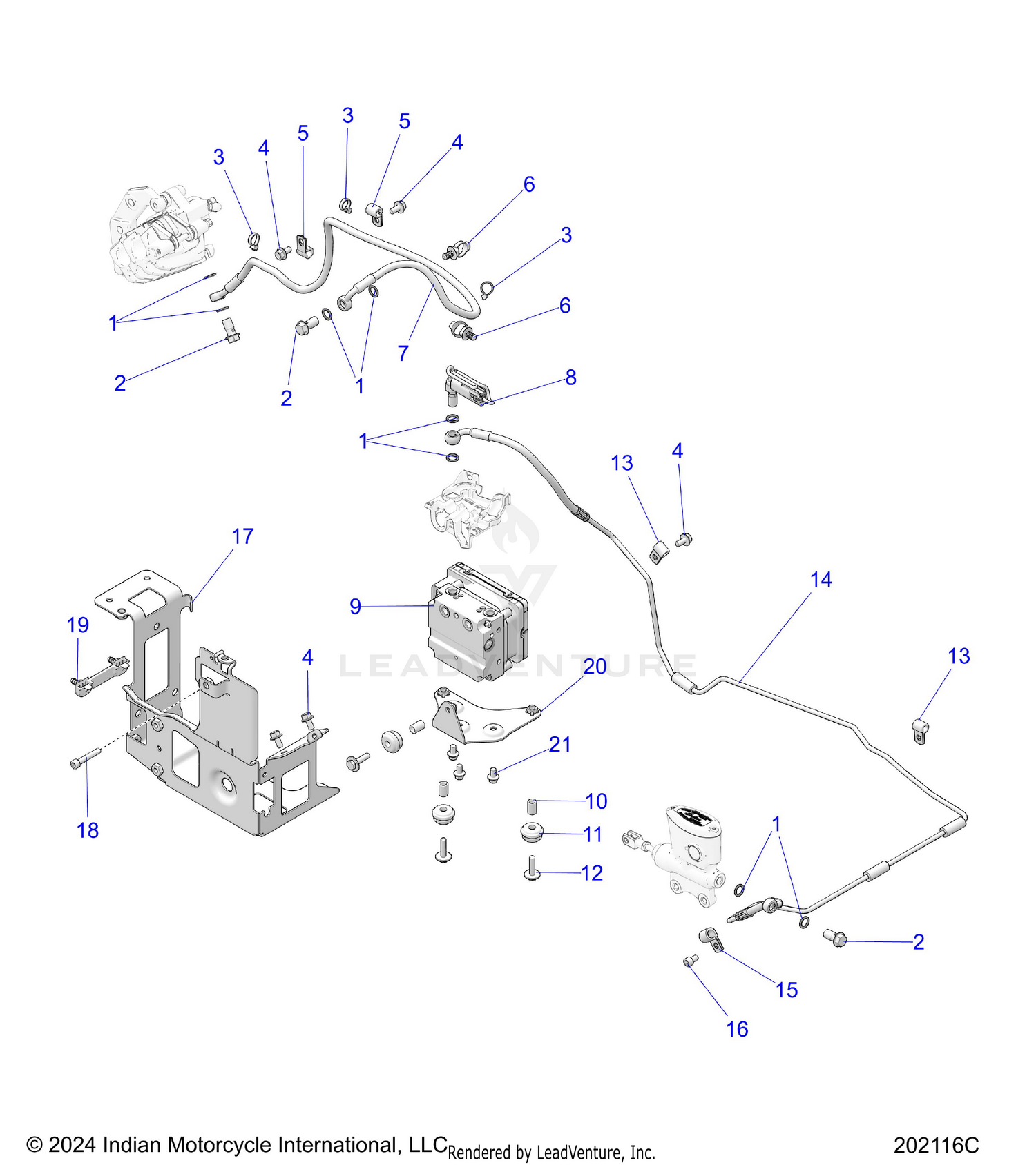 BRAKES, BRAKE LINE, REAR, AND ABS MODULE ASM. - N26LF4SS/LF6SS ALL OPTIONS (202116C)