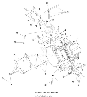 Engine, Mounting - R12rh45ag/ah/ar (49rgrenginemtg12400) Schematic