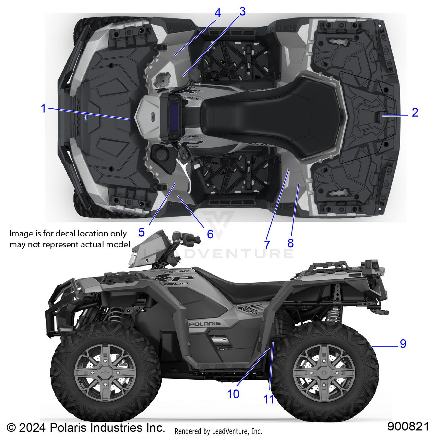 BODY, DECALS GENERAL - A26SXR95AG (900821)
