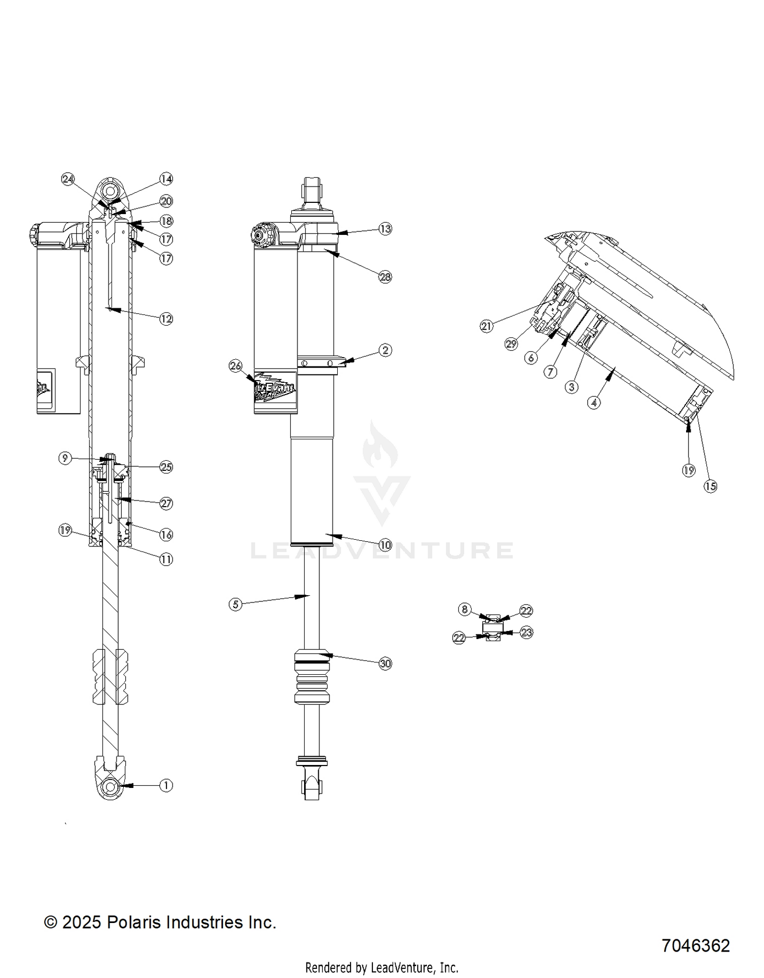 SUSPENSION, REAR SHOCK INTERNALS - Z26NET99A4/B4/A6/B6 (7046362)