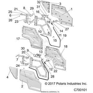 Body, Doors, Rear - R19rhe99nd (c700101) Schematic