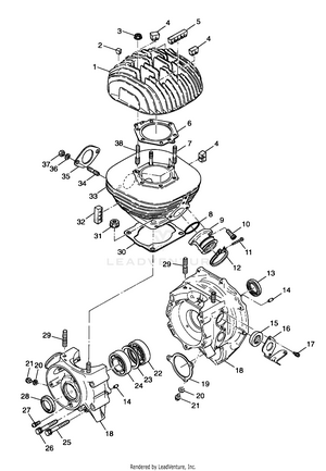 Crankcase And Cylinder - A99cc28ca (4949484948c013) Schematic