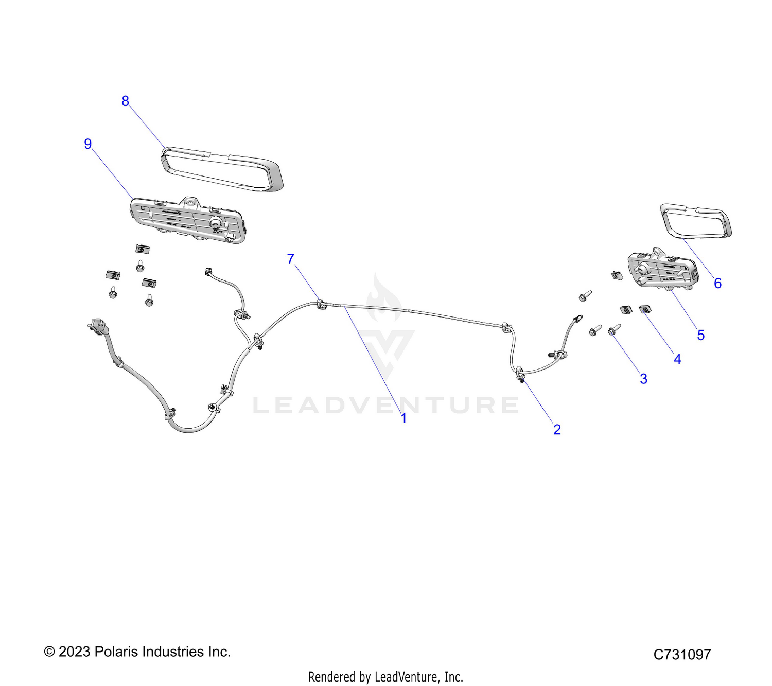 ELECTRICAL, WIRE HARNESS AUXILIARY - R26X6W1RB9/BB/BJ (C731097)