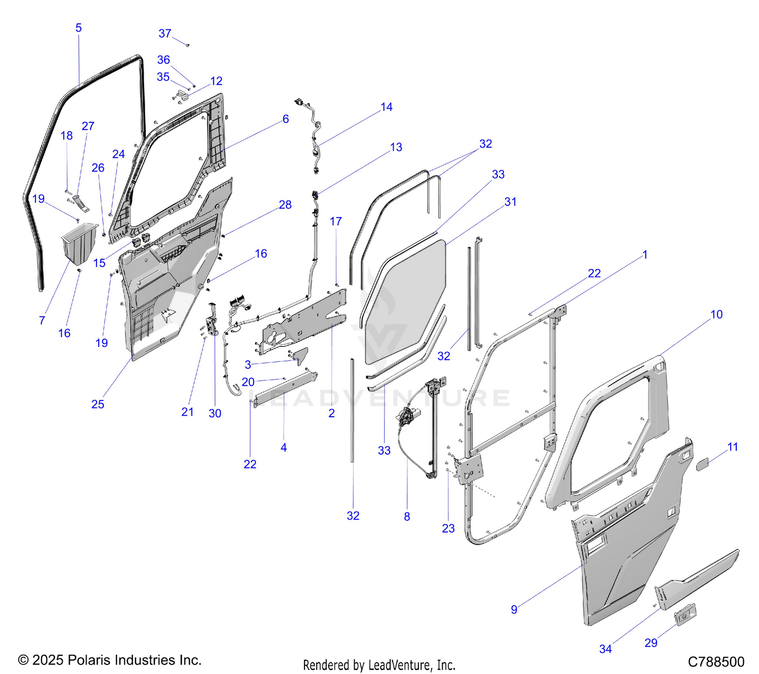 BODY, DOOR, FRONT, FULL, POWER - R26RST99AL (C733247)