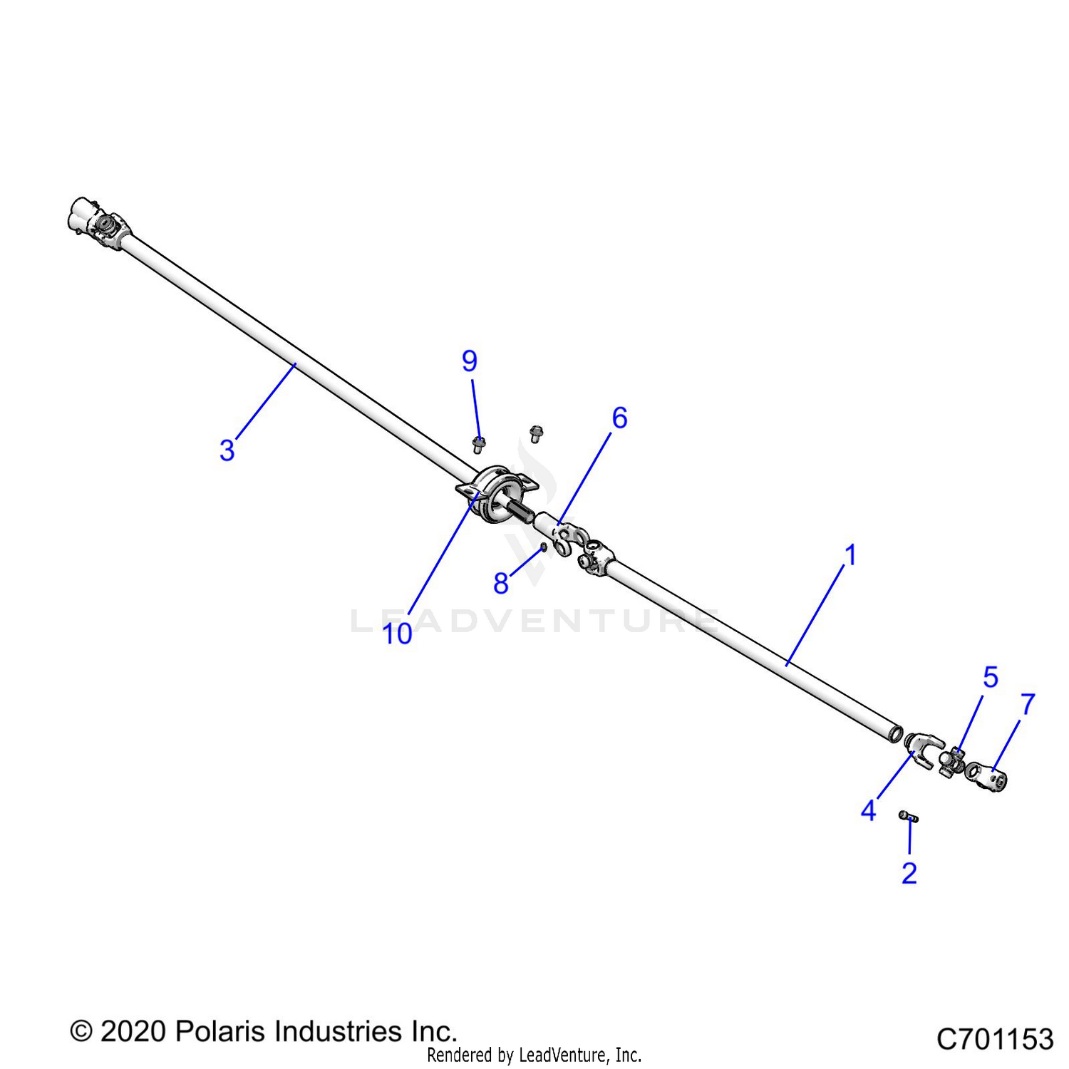 DRIVE TRAIN, PROP SHAFTS - R26T6E99A9/AF/AJ/AK/B9/BF/BJ/BK (C701153)