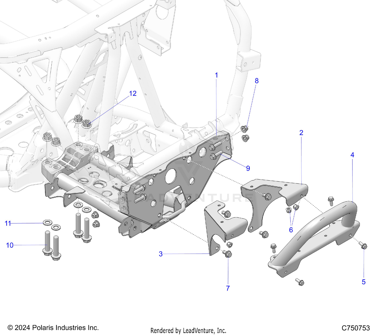 CHASSIS, FRONT GEARCASE AND BUMPER MOUNTING - Z26XPD92AN/BN/AH/BH (C750753)