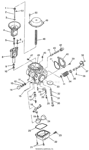 Carburetor Magnum 2x4 W97aa42a (4940704070d001) Schematic