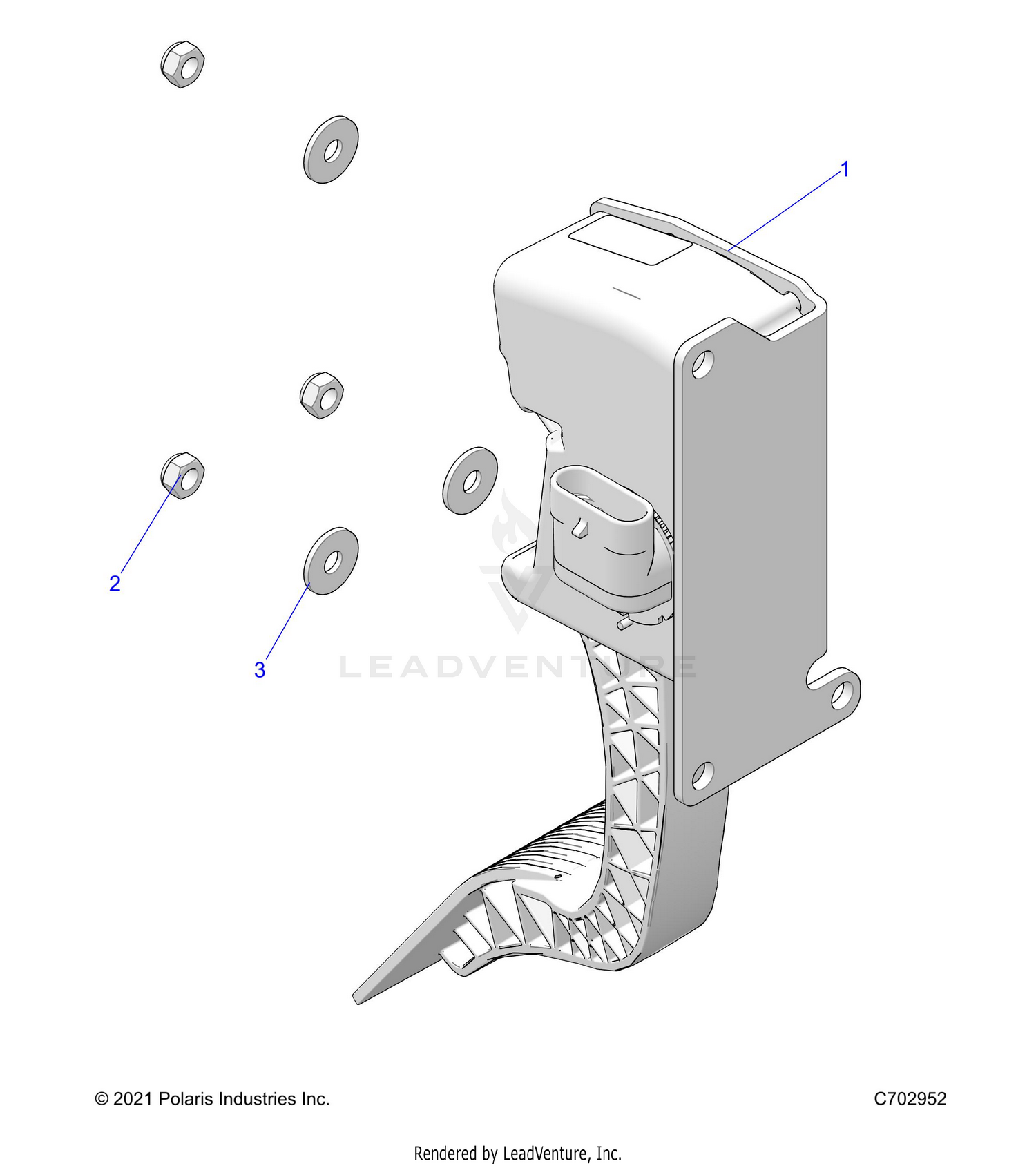 ENGINE, THROTTLE PEDAL - Z24GAE92A/92B (C702952)