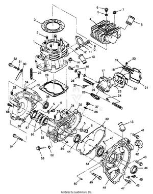 Crankcase And Cylinder Xplorer 400l W969140 (4935983598c013) Schematic