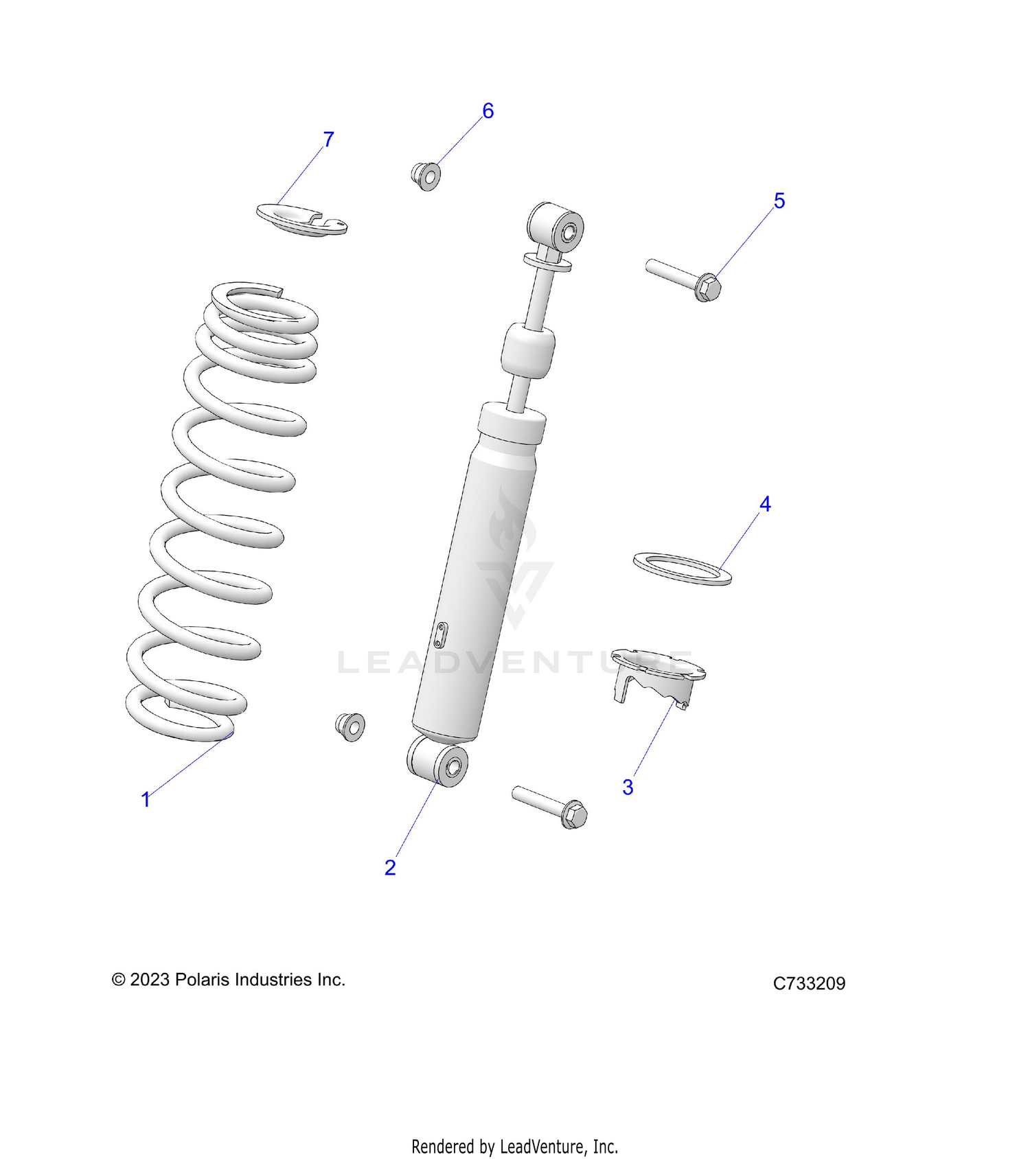 SUSPENSION, REAR SHOCK MOUNTING - R26RSE99A9/AF/AH/AB/AS (C733209)