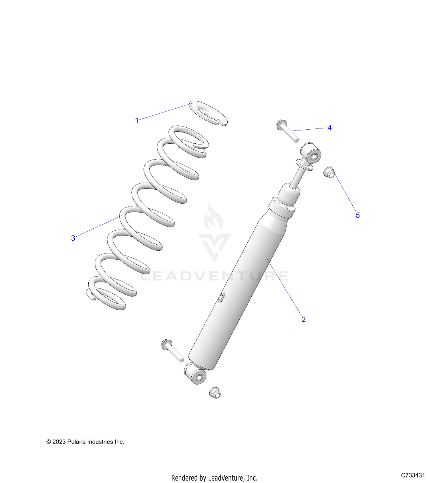 SUSPENSION, REAR SHOCK MOUNTING - R26RRV99AK (C733431)