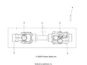 Drive Train, Mid Prop Shaft - A09cl76aa (49atvshaftprop096x6) Schematic