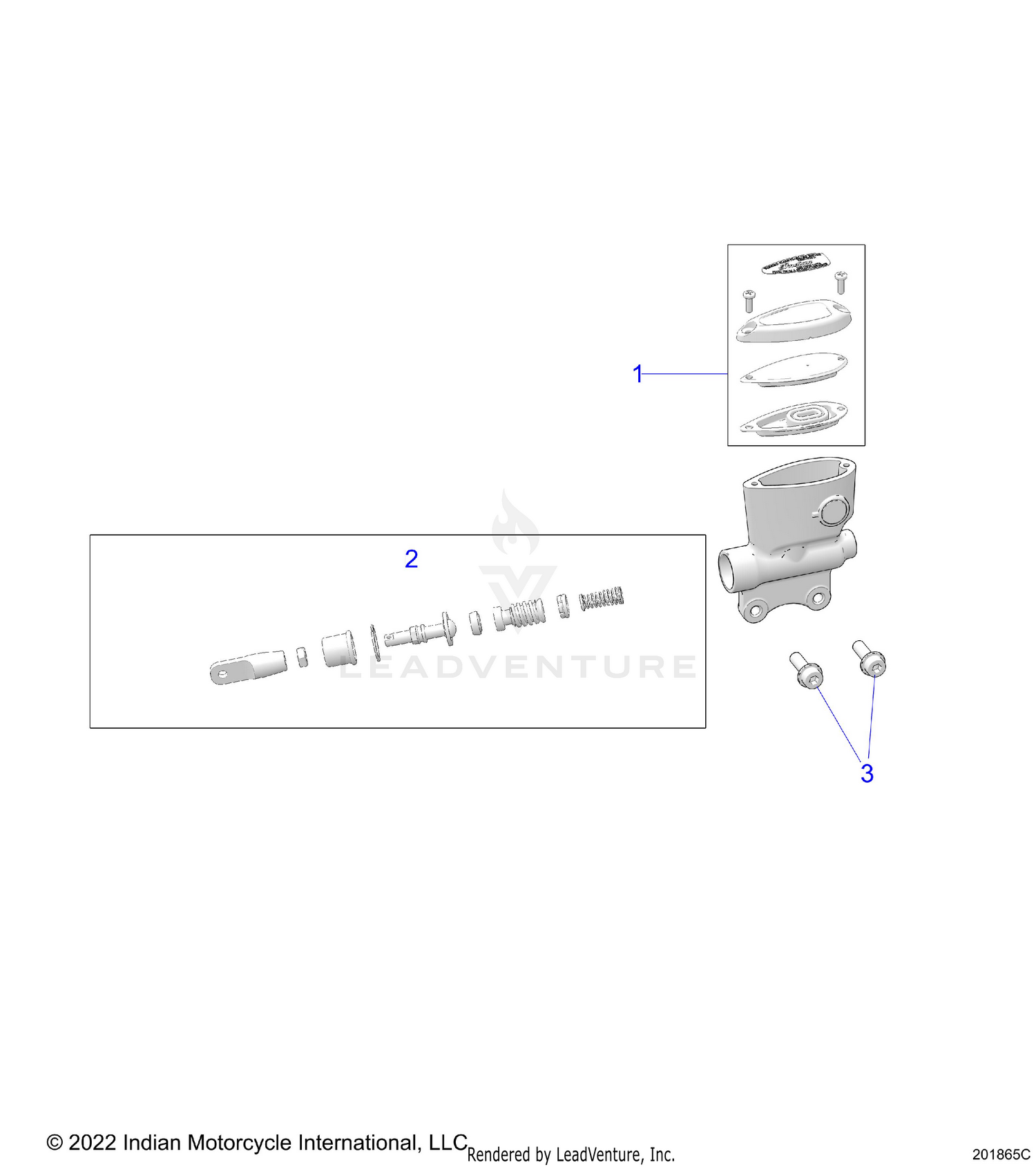 BRAKES, REAR, MASTER CYLINDER - N26DLBAG ALL OPTIONS (201865C)