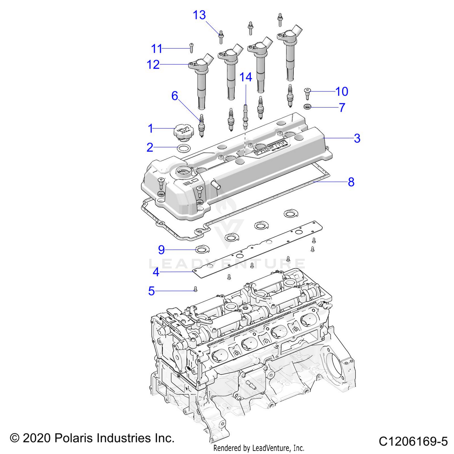 ENGINE, VALVE COVER - T21AARGB/SGD ALL OPTIONS (C1206169-5)