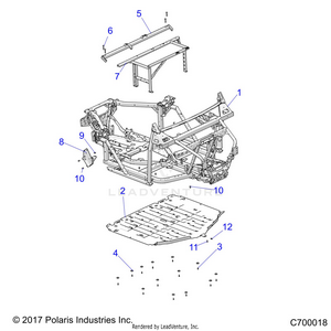 Chassis, Main Frame And Skid Plates - R21rre99a9/ac/ap/aw/b9/bc/bp/bw (c700018) Schematic