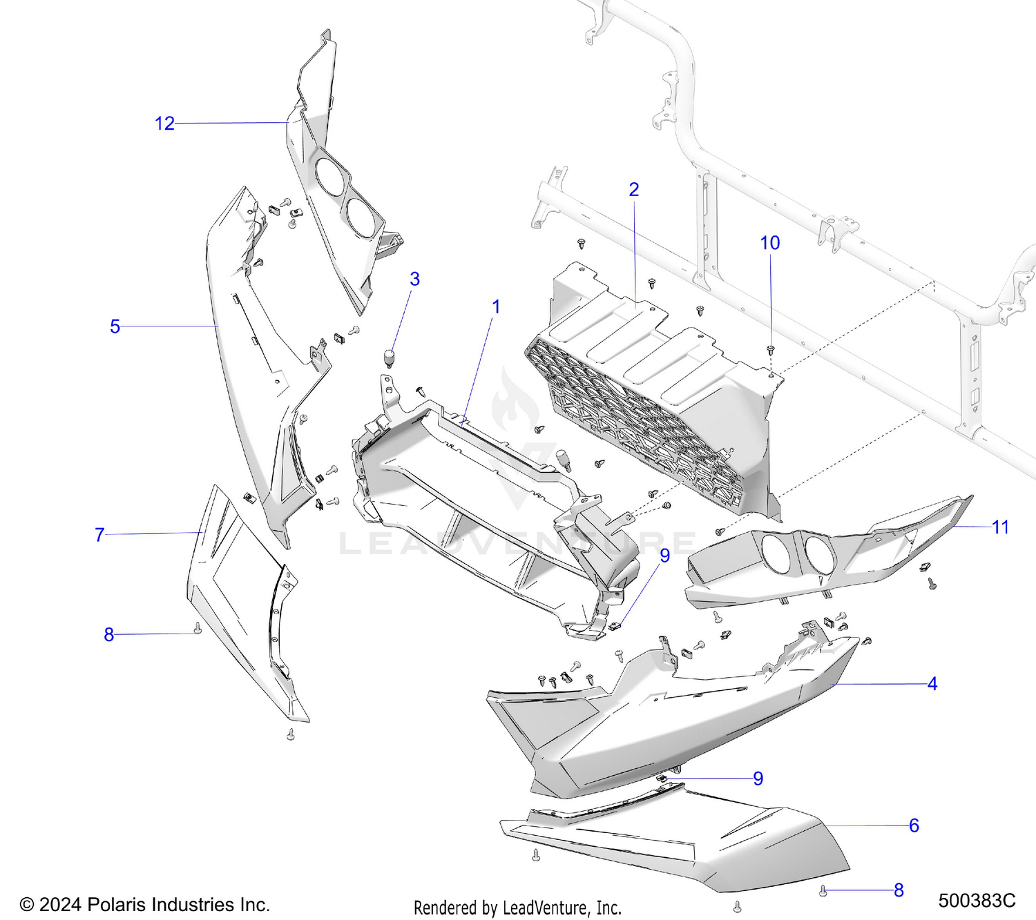 BODY, FRONT FASCIA  (CANADA) - T26AAPGD/HD (500383C)