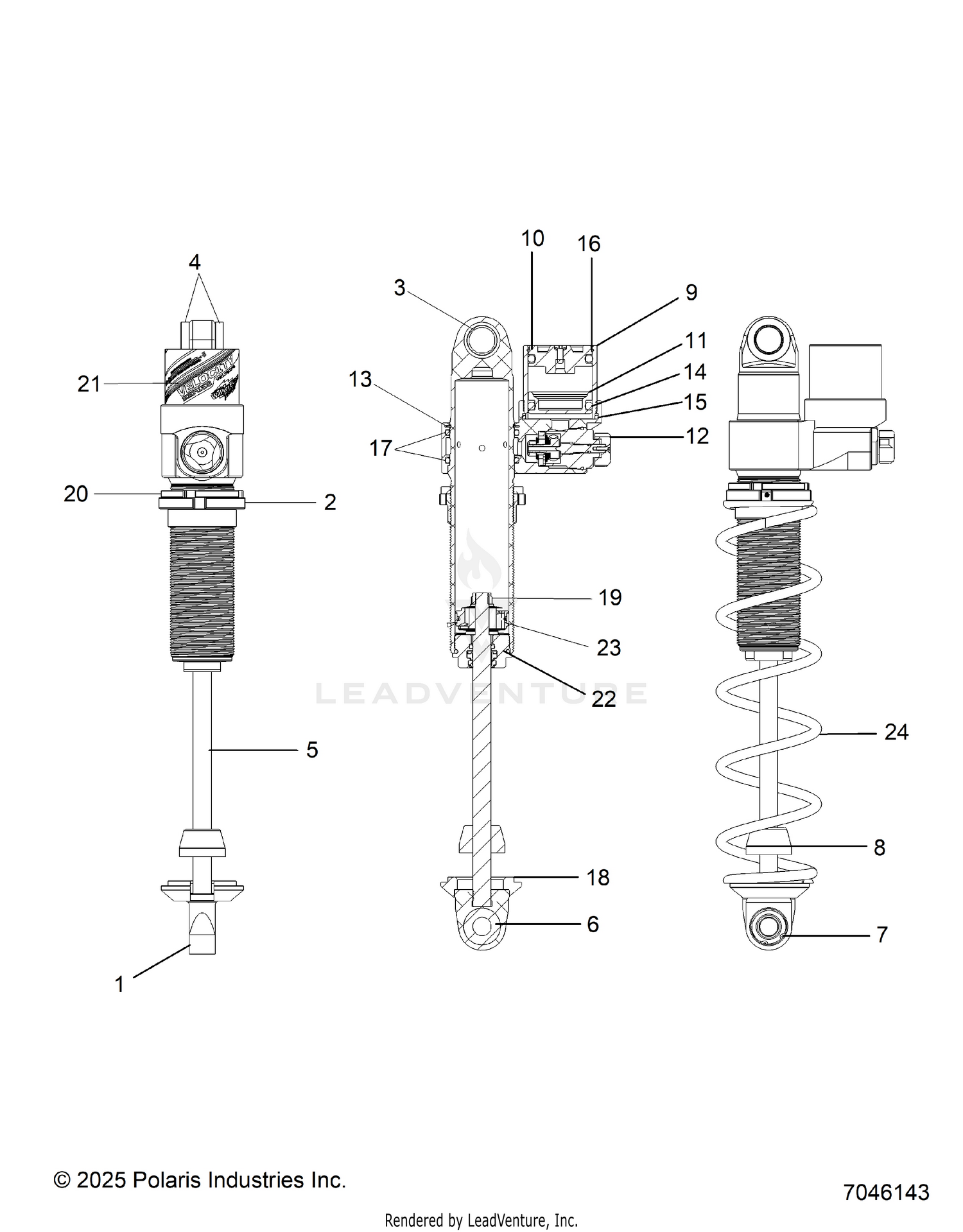 SUSPENSION, SHOCK, IFS, ESCAPE  - S26TLR9BS/BEL  (7046143)