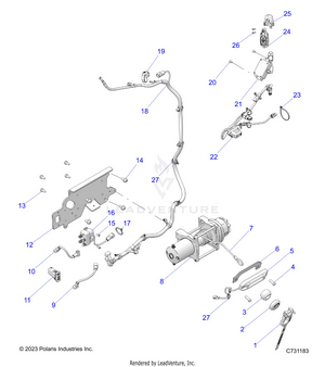 Chassis, Winch - R25xaw1rb9/bd/bm (c731032) Schematic