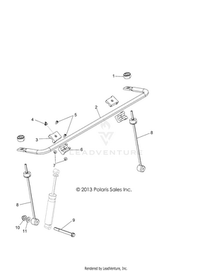 Suspension, Stabilizer Bar, Front - Z14vh76ac/ad/eai/eak/eaj/eal/eaw (49rgrstabilizerfrt14rzr800) Schematic