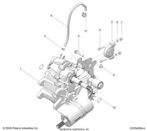 Drive Train, Main Gearcase Mounting Schematic