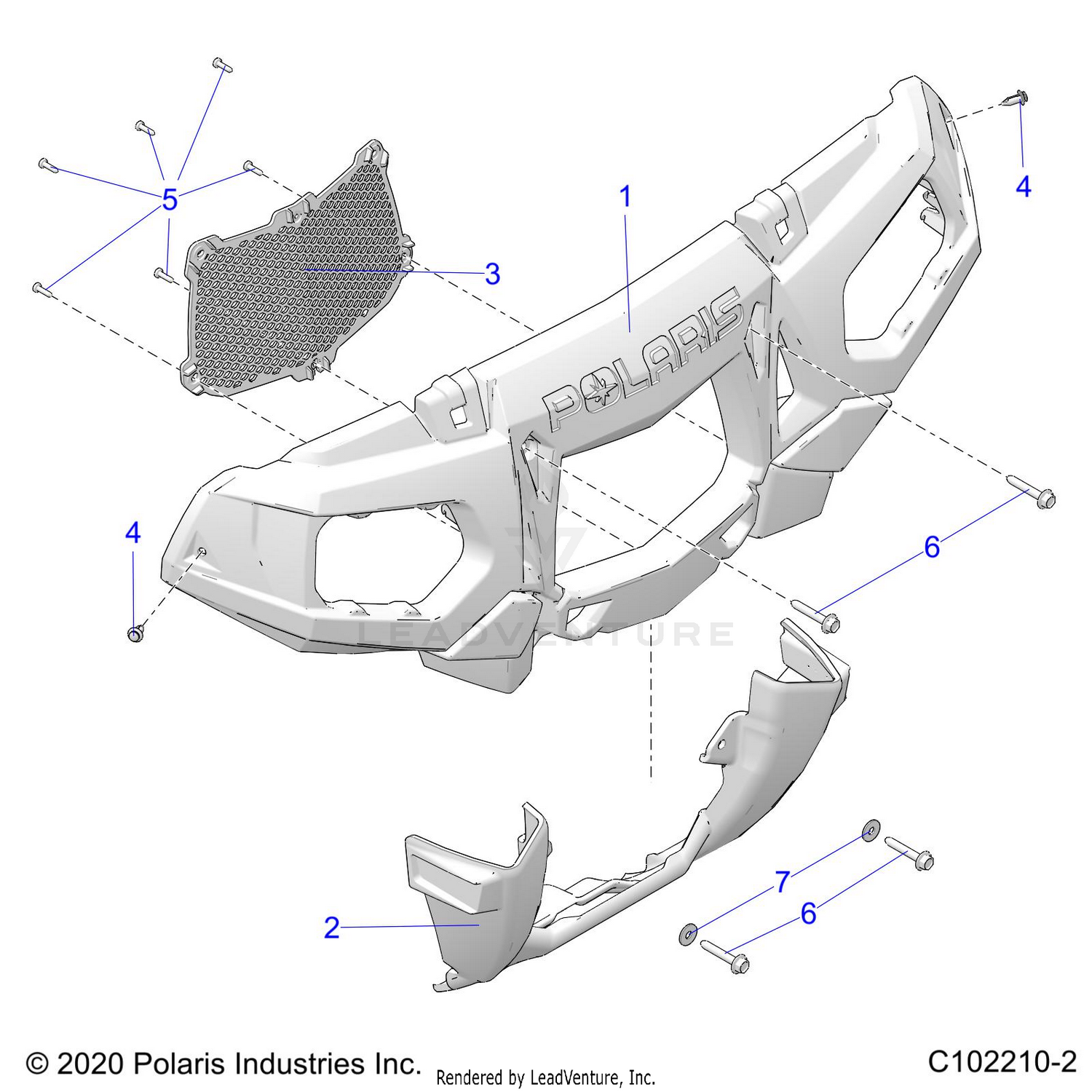 BODY, FRONT BUMPER and MOUNTING - A26SXM95AR (C102210-2)