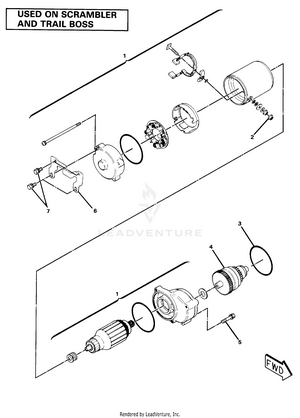 Starting Motor Assembly (4910981098050a) Schematic