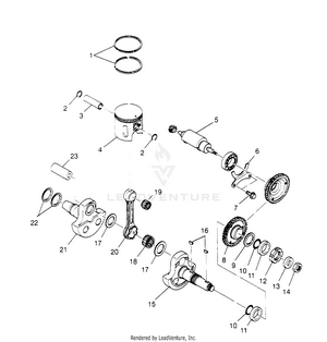 Piston And Crankshaft Scrambler W957840 (4927252725c012) Schematic