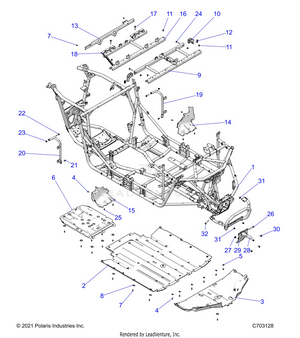 Chassis, Main Frame And Skid Plates - Z25nmf99a4/a5/b4/b5 (c703128) Schematic