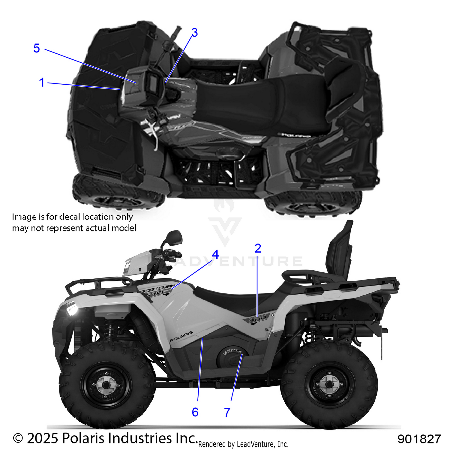 BODY, DECALS, GRAPHIC - A26SDE57C4/E4 (901827)