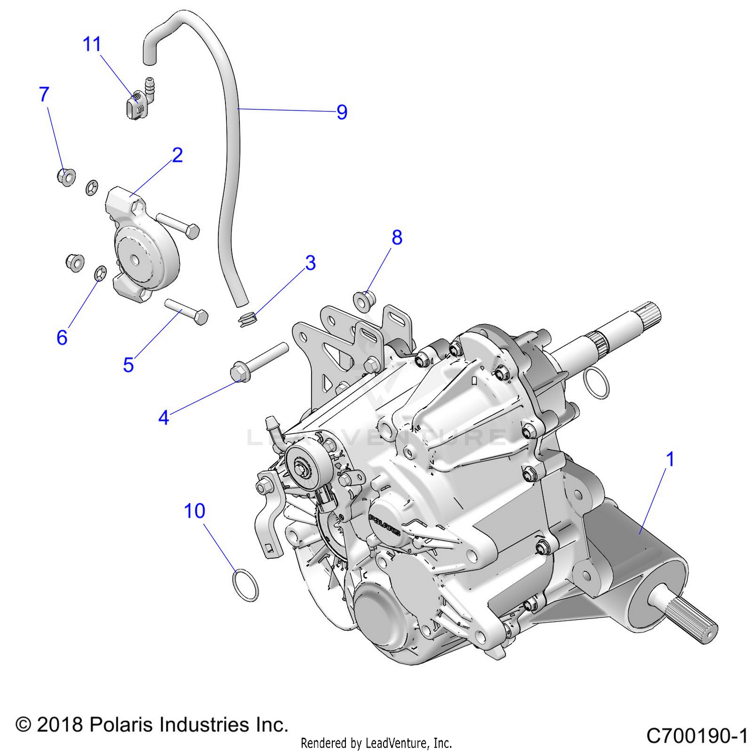 DRIVE TRAIN, MAIN GEARCASE MOUNTING - G22GXD99AC/AJ/BC/BJ (C700190-1)