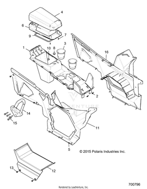 Body, Center Console - R16rge99a7/ae/av (700796) Schematic