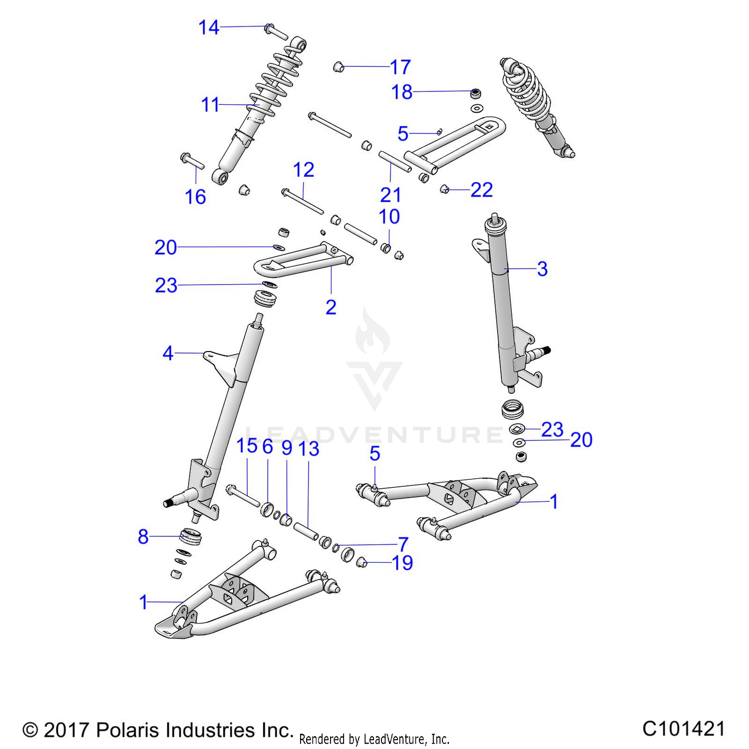 SUSPENSION, FRONT - A24HZB15N1/N4 (C101421)