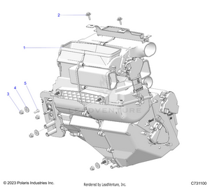 Body, Hvac Main Mouting - R25xaw1rb9/bd/bm (731100) Schematic