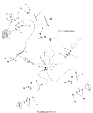 Brakes, Brake Lines - A20she57an/af/bn/bf/z57ax/bx (49atvbrakeline15570sp) Schematic
