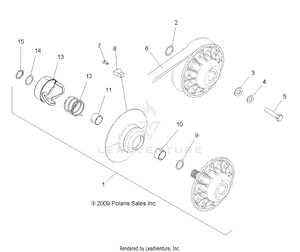 Drive Train, Secondary Clutch - A12ea32aa (49atvclutchdriven10tblzr) Schematic