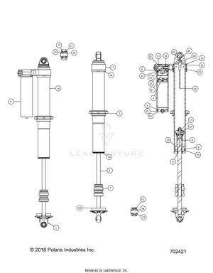 Suspension, Rear Shock Internals - Z22nar99af/bf (702421) Schematic