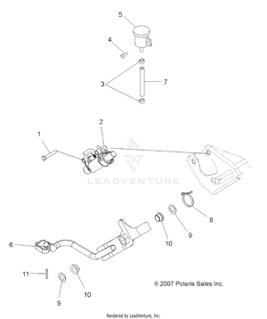 Brakes, Brake Pedal And Rear Master Cylinder - A09lh46aq/ax/az (49atvbrakefoot08sp400) Schematic