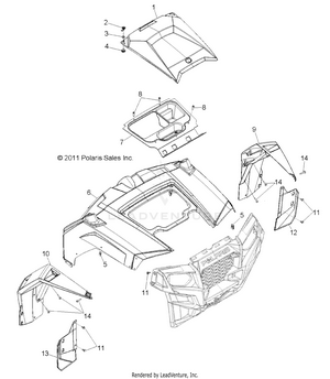 Body, Hood And Front Body Work - R12jt87ab/ad/as/aw/9eaw (49rgrhood12rzrxp900) Schematic