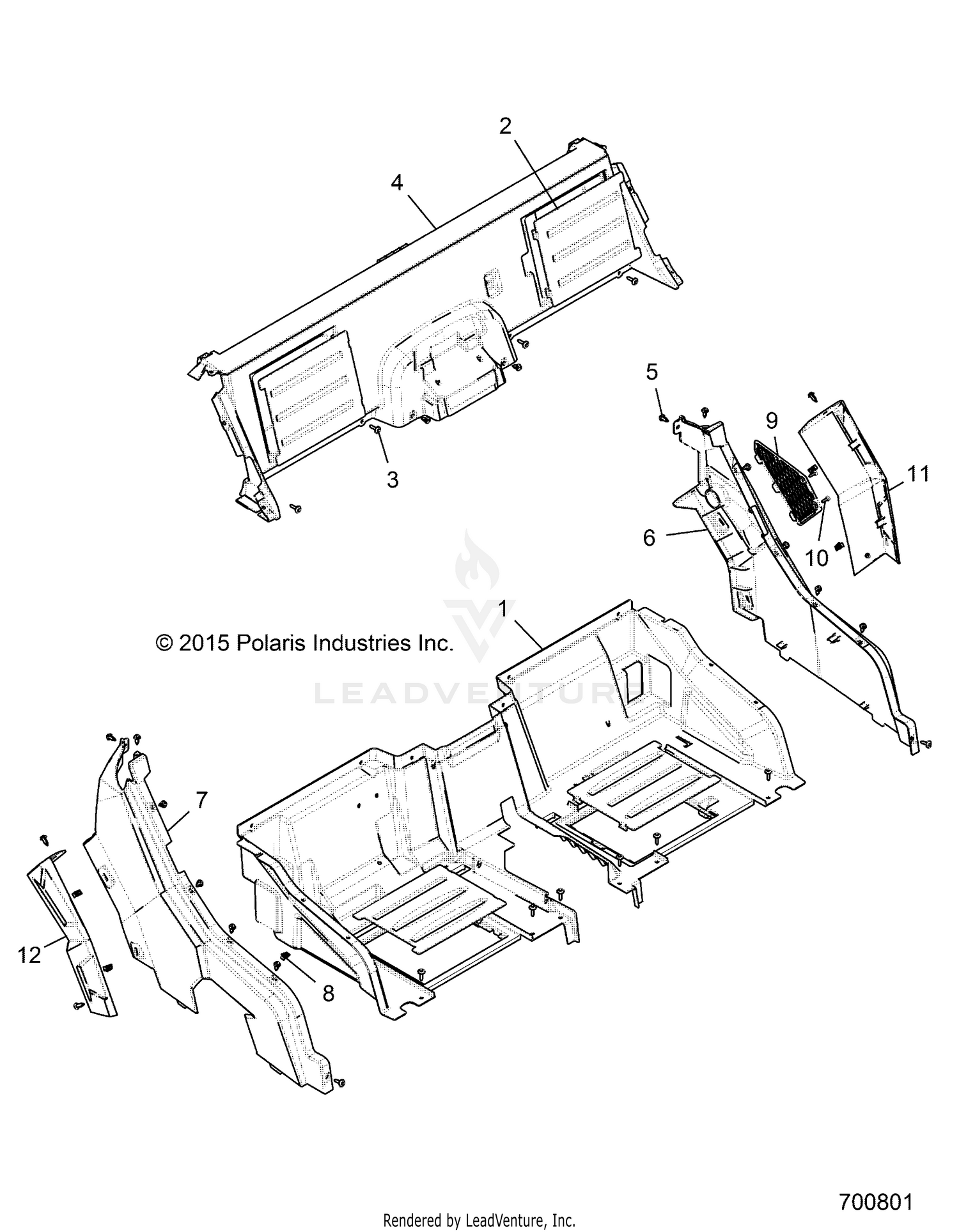 BODY, REAR CLOSEOFF AND FENDERS - G22GAE99A4 (700801)