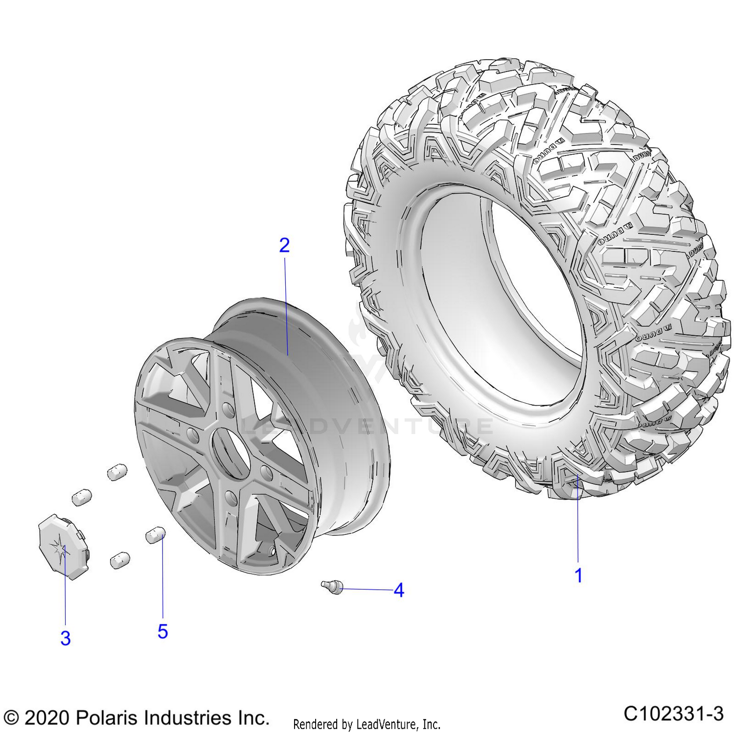 WHEELS, FRONT - A26SYY95AK (C102331-3)