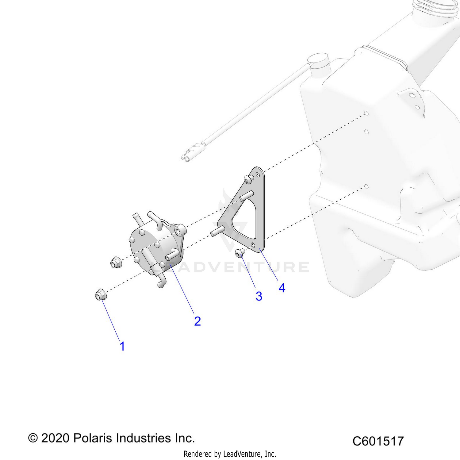 FUEL SYSTEM, FUEL PUMP MOUNTING - S22CBA5TSL (C601517)