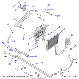 Engine, Cooling System - R22t6a99a1/b1 (c701145) Schematic